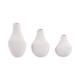 EV21057-02#S/3 5/7/9" Klamath Cream Ceramic Vases