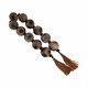 EV21085-04#56'' Pasco Brown Glass Garland W Lthr Tassel