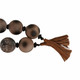 EV21085-04#56'' Pasco Brown Glass Garland W Lthr Tassel
