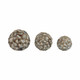 EV21138#S/3 4/5/6" Decorah Cer Deco Balls - Set Of 3