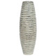 EV21139-02#30" Decorah Large Cer Ribbed  Vase