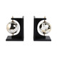 EV21089#S/2 14" Bardot Glass Globe Bookends