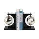 EV21089#S/2 14" Bardot Glass Globe Bookends