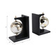 EV21089#S/2 14" Bardot Glass Globe Bookends