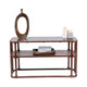 EV21198-02#54" Stefan Wood And Marble Console Table, Brwn/blk