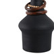 EV21200-01#18" Tiago Small Vase With Wood Beads, Blk