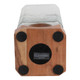 EV21201-02#13" Jarvie Lrge Wood & Glass Candle Hurricane,brwn