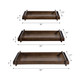 EV21203#S/3 18/22/26" Kazu Wood Trays, Brown