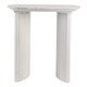EV21206-01#24"catalina Travertine&fluted Wood Accent Table/kd