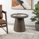 EV21209-01#20" Aleena Wood And Marble Accent Table, Brwn