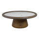 EV21209-02#39" Aleena Wood And Marble Coffee Table, Brwn