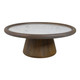 EV21209-02#39" Aleena Wood And Marble Coffee Table, Brwn