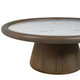 EV21209-02#39" Aleena Wood And Marble Coffee Table, Brwn