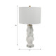 EV51354#26" Romy 3d Printed Porcelain Table Lamp