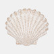 16883-01#8" Sea Scallop Shell Woven Pattern, White