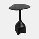 21232-01#21" Curved Top Marble Accent Table, Blk