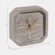 21234-01#6x6" Marble Octagon Clock, Bwn/gld