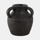 19008-06#Terracotta, 10" Triple Handle Jug, Black