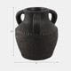 19008-06#Terracotta, 10" Triple Handle Jug, Black