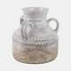 19008-07#Terracotta, 12" Triple Handle Jug, Reactive Glaze
