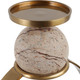 EV21261-01#21"durant Small Gold Candle Holder W/marble Sphere
