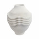 EV21276-01#14"coulter Small 3d Printed Porcelain Vase, Ivory