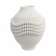 EV21276-01#14"coulter Small 3d Printed Porcelain Vase, Ivory