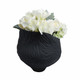 EV21282-02#16"trevino Large Porcelain Vase, Blk