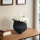 EV21282-02#16"trevino Large Porcelain Vase, Blk