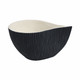 EV21285-01#6" Perseus Small Porcelain Bowl, Blk/wht