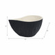 EV21285-01#6" Perseus Small Porcelain Bowl, Blk/wht