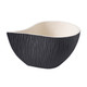 EV21285-02#7" Perseus Large Porcelain Bowl, Blk/wht