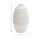 EV21286-01#10" Arroyo Small 3d Printed Porcelain Vase, Ivory