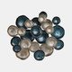 15562-01#37x31 Metal Multi Disc Wall Decor, Blue/silver