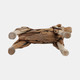 21303#28" Teak Wood Dog Statue, Natural