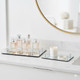 20046-04#S/2 12/16" Sparkly Geo Glass Trays, Silver