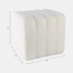 21348-01#16x16" Ridged Square Boucle Ottoman, White
