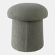 21349-01#17x17" Mushroom Boucle Ottoman, Green