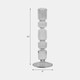21351-01#10" Mixed Bubble Taper Candleholder, Smoke