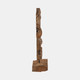 21362#24" Teak Wood Disc On Stand, Natural