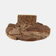 21362#24" Teak Wood Disc On Stand, Natural
