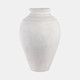 21366-01#30" Terracotta Floor Vase, Ivory