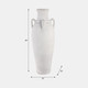 21367#39" Terracotta Floor Vase W/handles, Ivory
