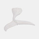 21372-01#32" Wood Whale Tail Decor, Wht