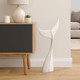 21372-01#32" Wood Whale Tail Decor, Wht