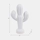 21374-01#14" Wooden Cactus Decor, Wht