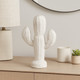21374-01#14" Wooden Cactus Decor, Wht
