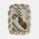 21395-01#4x6 Polyresin Twisted Rope Photo Frame, Gold