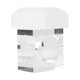 EV21343#S/4 10" Senise Selenite/crystal Napkin Rings, Wht