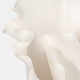 21423-01#11x12" Handmade Flutter Vase, White